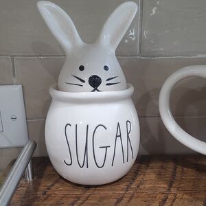 Rae Dunn White Bunny Sugar Jar